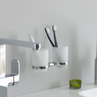 Ravak Dobbel Tannbørsteholder Chrome